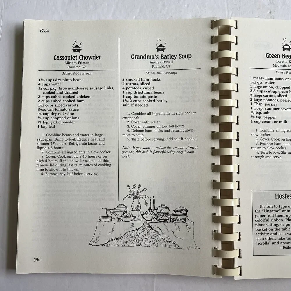 Fix It and Forget It Recipes for Entertaining Slow Cooker Favorites Cookbook Vtg